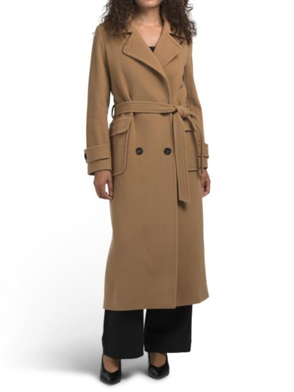 ICONS BY CINZIA ROCCA Made In Italy Wool Blend Long Wrap Coat